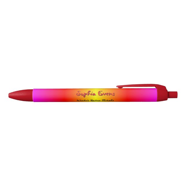 "Rainbow Prism" Wrist Key Holder Black Ink Pen (Top)