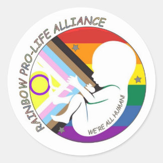 Rainbow Pro-Life Alliance Logo Classic Round Sticker