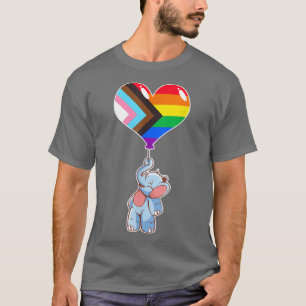 Rainbow Progress Elephant  seual Identity  Nonbina T-Shirt