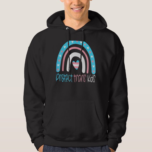 Rainbow Protect Trans Kids Transgender Pride Month Hoodie (Front)