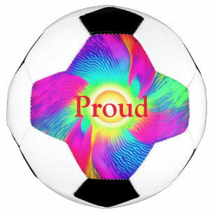 Rainbow "Proud" Gay Soccer Ball