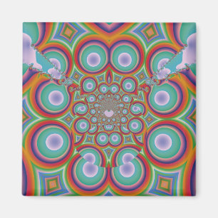 Rainbow Psychedelic Optical Abstract Art Magnet