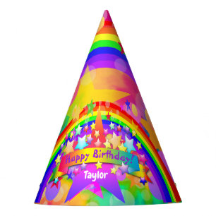 Rainbow Psychedelic Party Hat HAMbWG