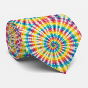 Rainbow Psychedelic Tie Dye Neck Tie