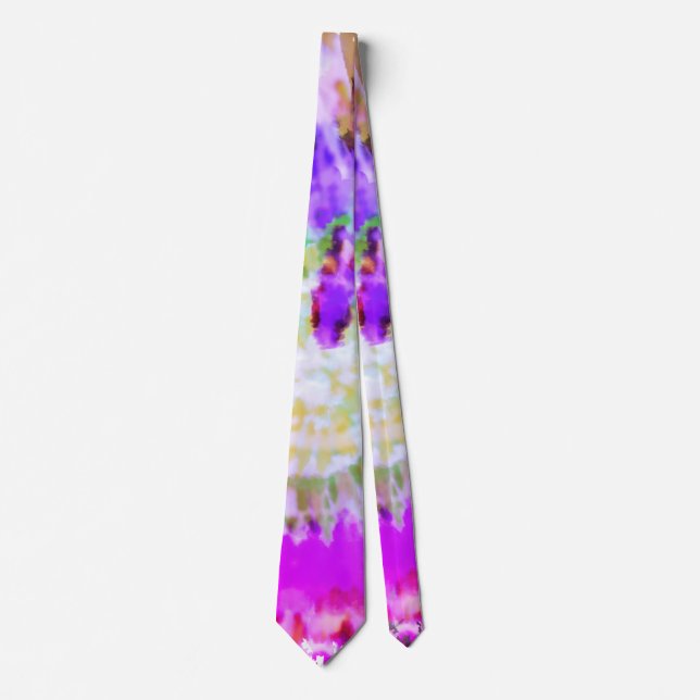 *~* Rainbow Psychodelic Cool Hipster Tie Dye Tie (Front)