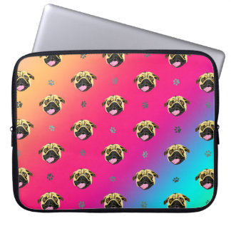 Rainbow Pug Print Electronics Bag