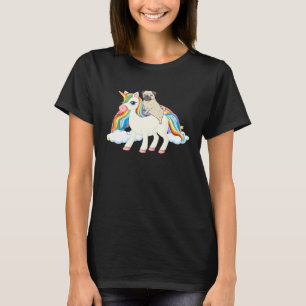Rainbow Pug Unicorn Pug Themed  Pugicorn T-Shirt