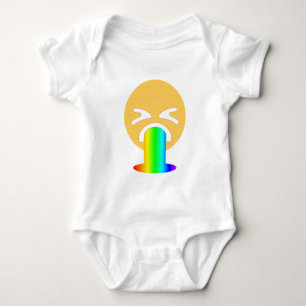 rainbow puke emoji baby bodysuit