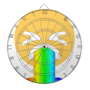 rainbow puke emoji dartboard