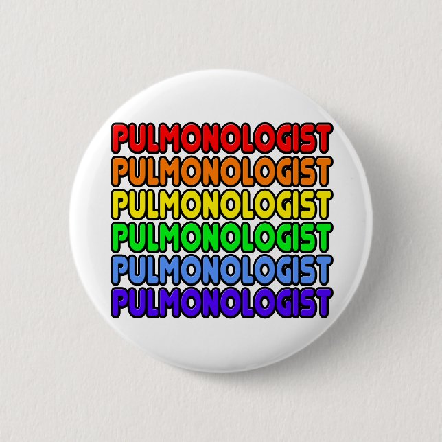 Rainbow Pulmonologist 6 Cm Round Badge (Front)