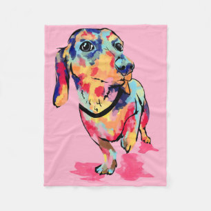 Rainbow Pup Fleece Blanket