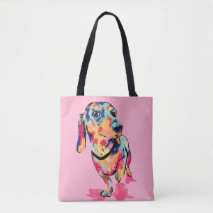 Rainbow Pup Tote Bag