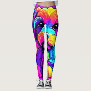Rainbow Puppy Artwork Leggings