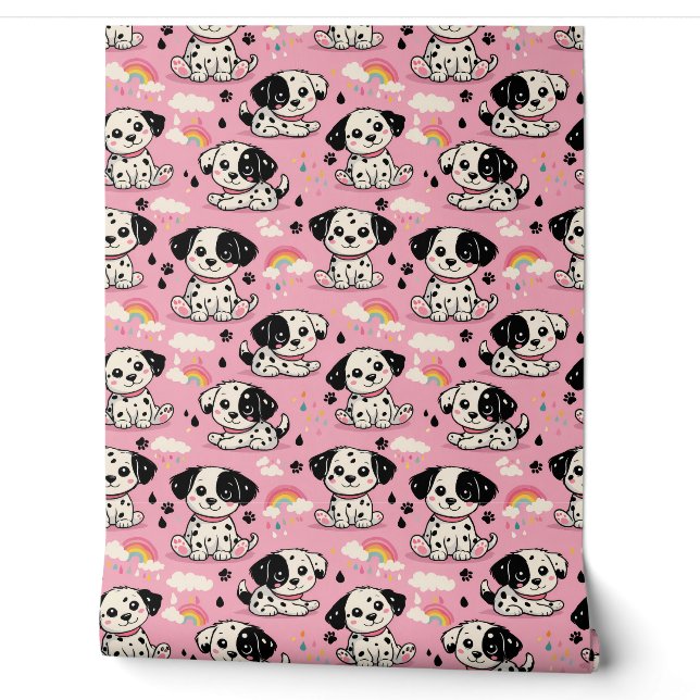 Rainbow Puppy Dreams Wallpaper  (Unrolling)