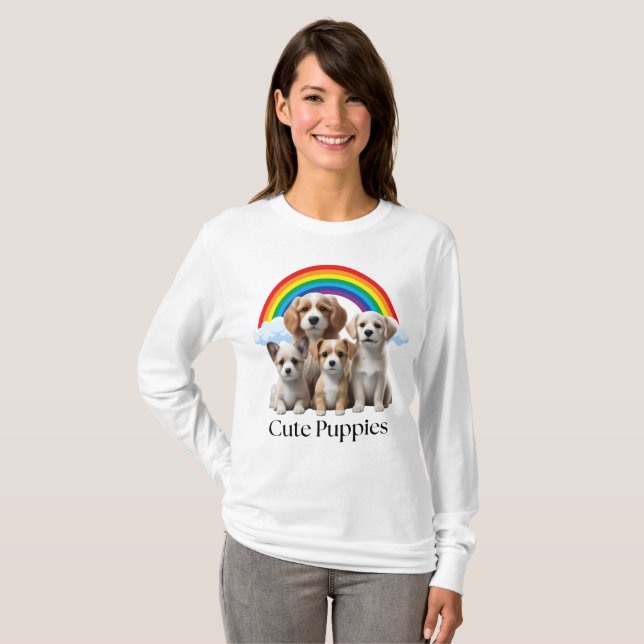 Rainbow Puppy Love Custom Shirt (Front Full)