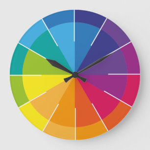 Rainbow Puristic Large Clock