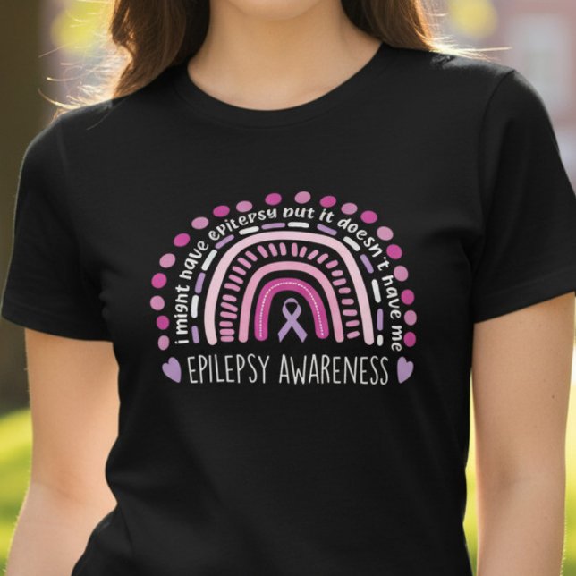 Rainbow Purple Ribbon Epilepsy Support Tri-Blend Shirt (Creator Uploaded)