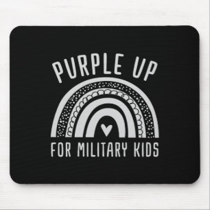 Rainbow _ Purple Up Military Child Awareness _ Men Mouse Pad