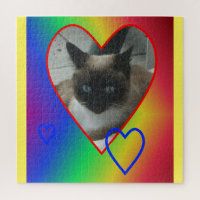 Rainbow Puzzle: Siamese Cat in Heart