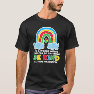 Rainbow Puzzle World Be Kind Autism Awareness Men  T-Shirt