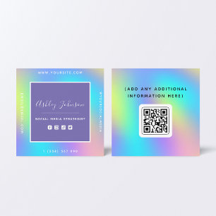 Rainbow QR Social Media Strategist Card