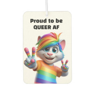Rainbow Queer Cat Car Air Freshener