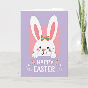 Rainbow Rabbit Easter Card