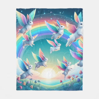 Rainbow Rabbits Blanket