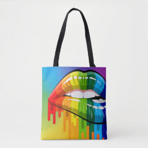 Rainbow racerback tote bag