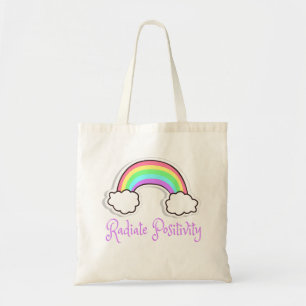 Rainbow Radiate positivity, Positive mindset Tote Bag
