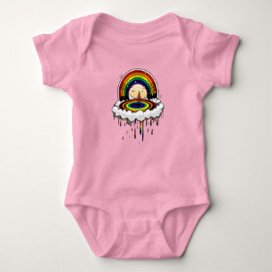Rainbow Rain Baby Bodysuit