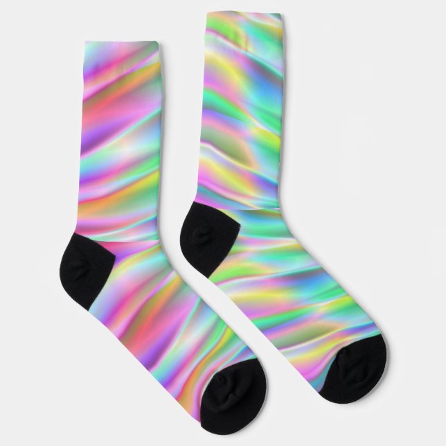 Rainbow Rain Crew Socks (Right)