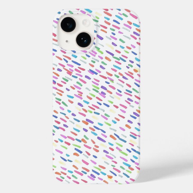 Rainbow Rain Drop Print Case-Mate iPhone Case (Back)