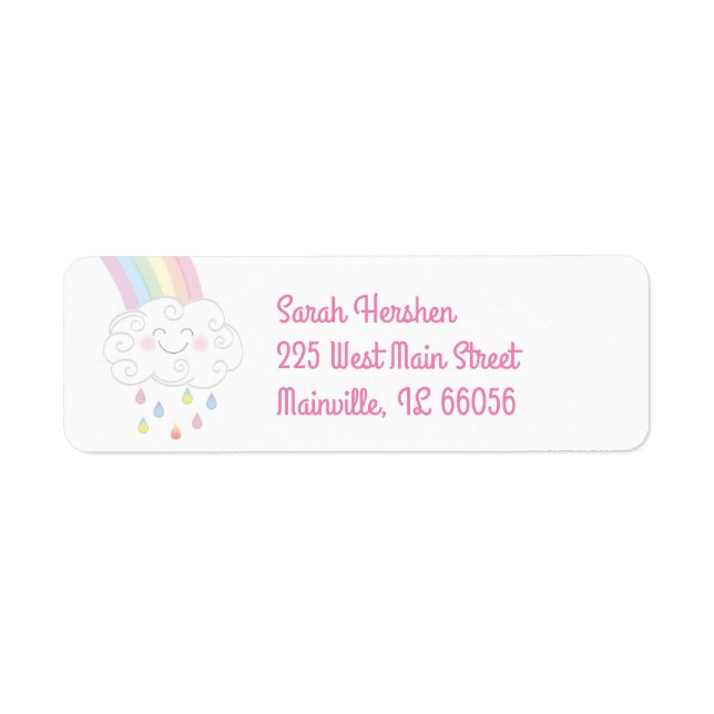 Rainbow Raindrop Baby Shower Sprinkle (Front)