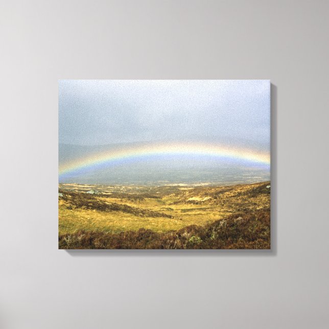 Rainbow Rannoch Moor Scotland Postcard Poster Phot Canvas Print (Front)