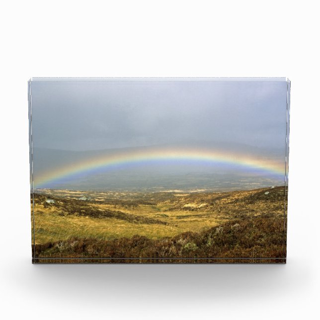 Rainbow Rannoch Moor Scotland Postcard Poster Photo Block (Front)