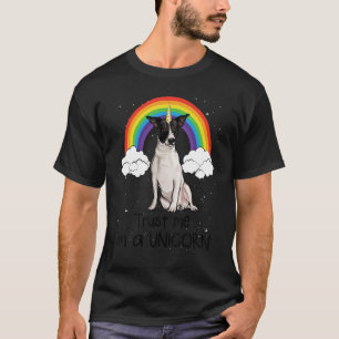 Rainbow Rat Terrier Trust Me I'm A Unicorn Dog T-Shirt