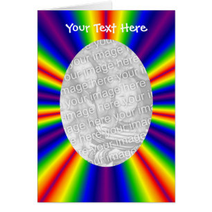 Rainbow Rays Design Your Photo Card