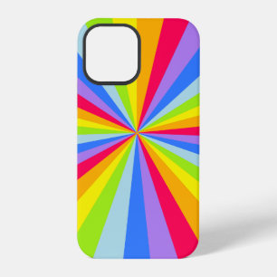 Rainbow rays pattern multi-coloured iPhone 12 pro case