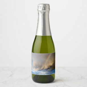 rainbow rebellion sparkling wine label