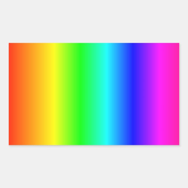 Rainbow Rectangular Sticker (Front)