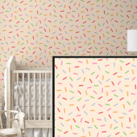 Rainbow Red Green Pink Sprinkles on Cream 