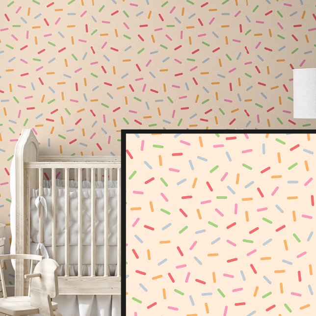 Rainbow Red Green Pink Sprinkles on Cream  Wallpaper (Creator Uploaded)