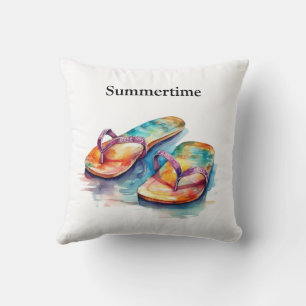 Rainbow Reef Flip Flops, custom Cushion