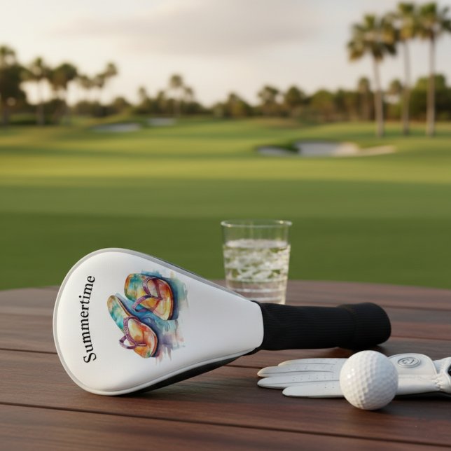 Rainbow Reef Flip Flops, custom Golf Head Cover (Creator Uploaded)