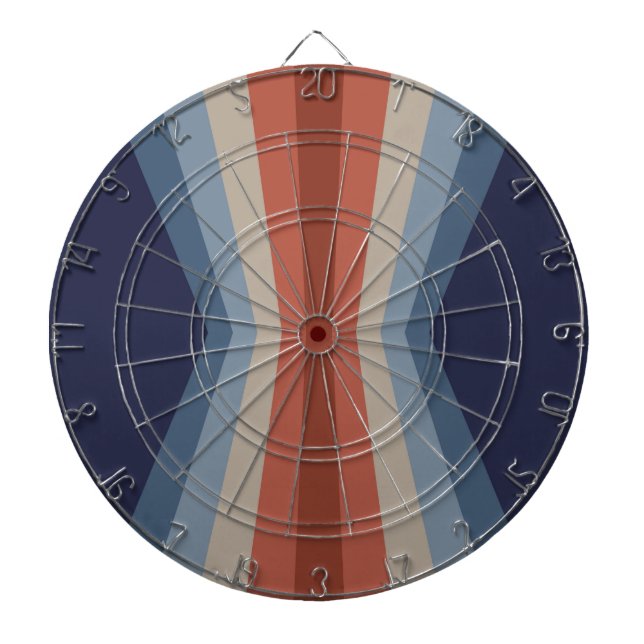 Rainbow reflection in retro style dartboard (Front)