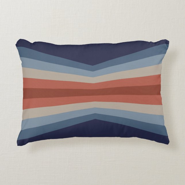 Rainbow reflection in retro style decorative cushion (Front)
