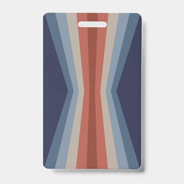 Rainbow reflection in retro style ID badge (Front)