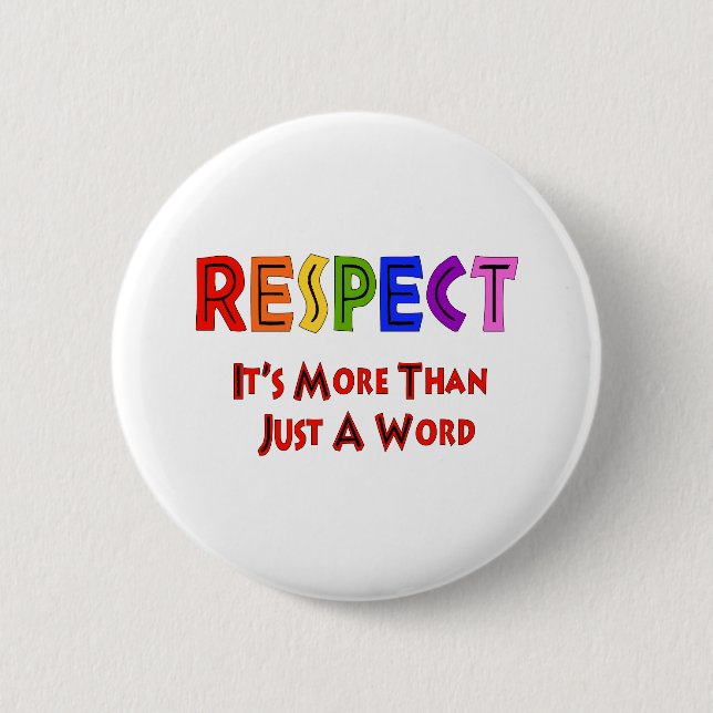 Rainbow Respect 6 Cm Round Badge (Front)