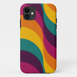 Rainbow Retro Wavy Pattern 2 Case-Mate iPhone Case